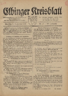Kreis-Blatt des Königlich Preußischen Landraths-Amtes zu Elbing, Nr. 10 / 123 Jahrgang, Dienstag 11 Februar 1941