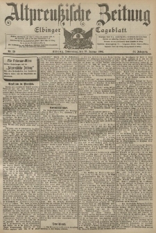 Altpreussische Zeitung, Nr. 23 Donnerstag 28 Januar 1904, 56. Jahrgang