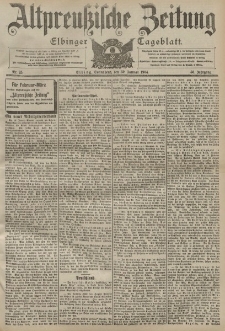Altpreussische Zeitung, Nr. 25 Sonnabend 30 Januar 1904, 56. Jahrgang