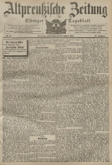 Altpreussische Zeitung, Nr. 25 Sonnabend 30 Januar 1904, 56. Jahrgang