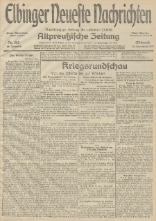 Elbinger Neueste Nachrichten, Nr. 268 Mittwoch 30 September 1914 66. Jahrgang