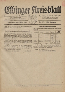Kreis-Blatt des Königlich Preußischen Landraths-Amtes zu Elbing, Nr. 17 / 123 Jahrgang, Dienstag 11 März 1941