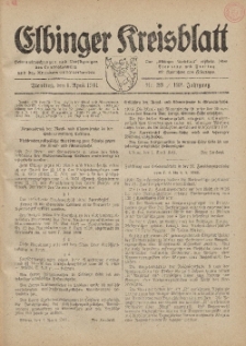 Kreis-Blatt des Königlich Preußischen Landraths-Amtes zu Elbing, Nr. 23 / 123 Jahrgang, Dienstag 1 April 1941