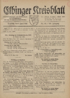 Kreis-Blatt des Königlich Preußischen Landraths-Amtes zu Elbing, Nr. 40 / 123 Jahrgang, Dienstag 3 Juni 1941