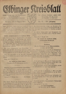 Kreis-Blatt des Königlich Preußischen Landraths-Amtes zu Elbing, Nr. 54 / 123 Jahrgang, Dienstag 12 August 1941