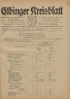 Kreis-Blatt des Königlich Preußischen Landraths-Amtes zu Elbing, Nr. 56 / 123 Jahrgang, Dienstag 19 August 1941