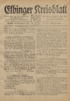 Kreis-Blatt des Königlich Preußischen Landraths-Amtes zu Elbing, Nr. 59 / 123 Jahrgang, Freitag 29 August 1941