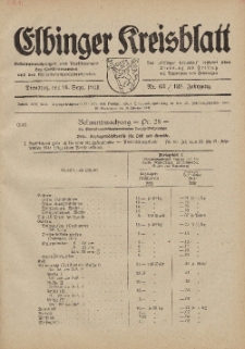 Kreis-Blatt des Königlich Preußischen Landraths-Amtes zu Elbing, Nr. 63 / 123 Jahrgang, Dienstag 16 September 1941