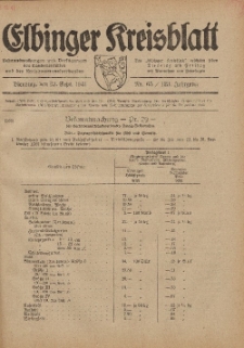 Kreis-Blatt des Königlich Preußischen Landraths-Amtes zu Elbing, Nr. 65 / 123 Jahrgang, Dienstag 23 September 1941