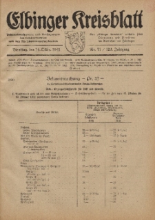 Kreis-Blatt des Königlich Preußischen Landraths-Amtes zu Elbing, Nr. 71 / 123 Jahrgang, Dienstag 14 Oktober 1941