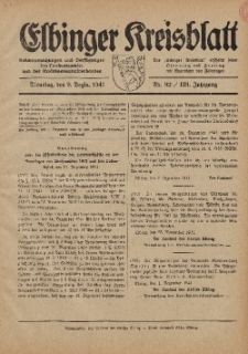 Kreis-Blatt des Königlich Preußischen Landraths-Amtes zu Elbing, Nr. 82 / 123 Jahrgang, Dienstag 9 Dezember 1941