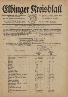Kreis-Blatt des Königlich Preußischen Landraths-Amtes zu Elbing, Nr. 86 / 123 Jahrgang, Dienstag 30 Dezember 1941