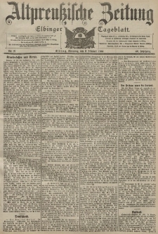 Altpreussische Zeitung, Nr. 27 Dienstag 2 Februar 1904, 56. Jahrgang
