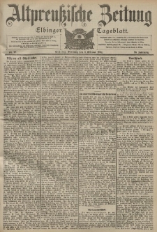 Altpreussische Zeitung, Nr. 28 Mittwoch 3 Februar 1904, 56. Jahrgang