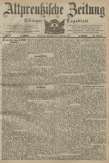 Altpreussische Zeitung, Nr. 32 Sonntag 7 Februar 1904, 56. Jahrgang