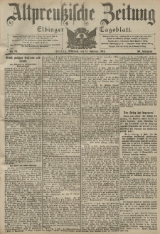 Altpreussische Zeitung, Nr. 34 Mittwoch 10 Februar 1904, 56. Jahrgang