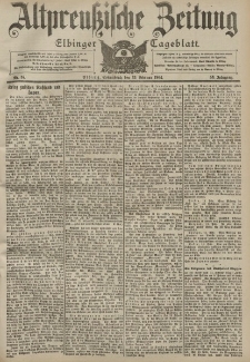Altpreussische Zeitung, Nr. 37 Sonnabend 13 Februar 1904, 56. Jahrgang