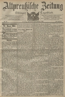 Altpreussische Zeitung, Nr. 49 Sonnabend 27 Februar 1904, 56. Jahrgang