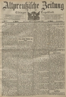 Altpreussische Zeitung, Nr. 50 Sonntag 28 Februar 1904, 56. Jahrgang