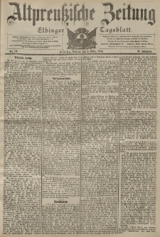 Altpreussische Zeitung, Nr. 54 Freitag 4 März 1904, 56. Jahrgang