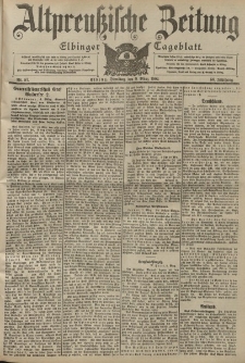Altpreussische Zeitung, Nr. 57 Dienstag 8 März 1904, 56. Jahrgang