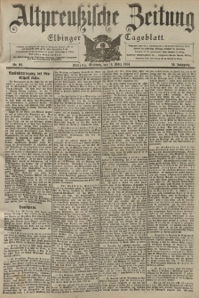 Altpreussische Zeitung, Nr. 64 Mittwoch 16 März 1904, 56. Jahrgang