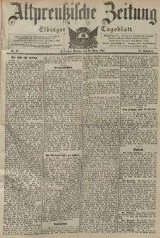 Altpreussische Zeitung, Nr. 66 Freitag 18 März 1904, 56. Jahrgang