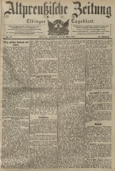 Altpreussische Zeitung, Nr. 73 Sonnabend 26 März 1904, 56. Jahrgang