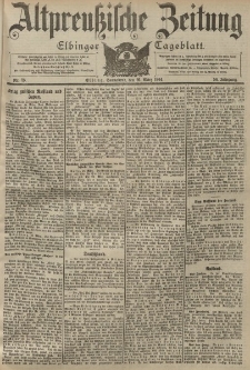 Altpreussische Zeitung, Nr. 73 Sonnabend 26 März 1904, 56. Jahrgang