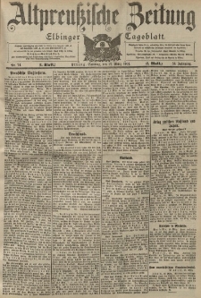 Altpreussische Zeitung, Nr. 74 Sonntag 27 März 1904, 56. Jahrgang