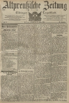 Altpreussische Zeitung, Nr. 75 Dienstag 29 März 1904, 56. Jahrgang