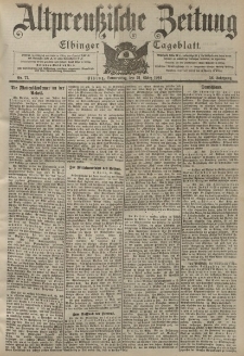 Altpreussische Zeitung, Nr. 77 Donnerstag 31 März 1904, 56. Jahrgang