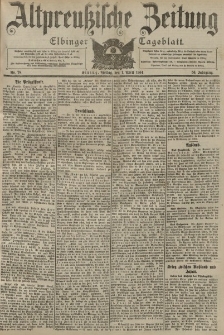 Altpreussische Zeitung, Nr. 78 Freitag 1 April 1904, 56. Jahrgang