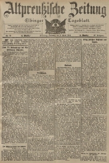 Altpreussische Zeitung, Nr. 79 Sonntag 3 April 1904, 56. Jahrgang