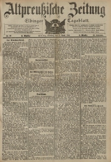 Altpreussische Zeitung, Nr. 90 Sonntag 17 April 1904, 56. Jahrgang