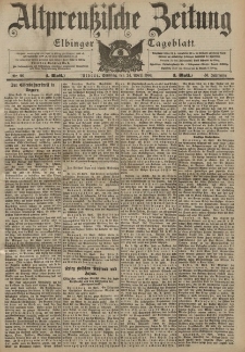 Altpreussische Zeitung, Nr. 96 Sonntag 24 April 1904, 56. Jahrgang