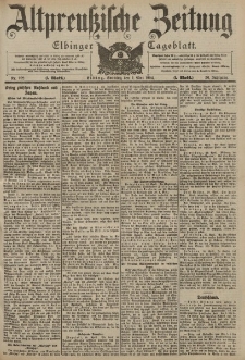 Altpreussische Zeitung, Nr. 102 Sonntag 1 Mai 1904, 56. Jahrgang