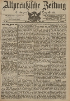 Altpreussische Zeitung, Nr. 103 Dienstag 3 Mai 1904, 56. Jahrgang