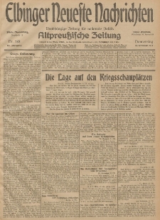 Elbinger Neueste Nachrichten, Nr. 283 Donnerstag 15 Oktober 1914 66. Jahrgang