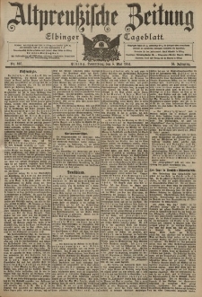 Altpreussische Zeitung, Nr. 105 Donnerstag 5 Mai 1904, 56. Jahrgang
