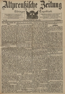 Altpreussische Zeitung, Nr. 106 Freitag 6 Mai 1904, 56. Jahrgang