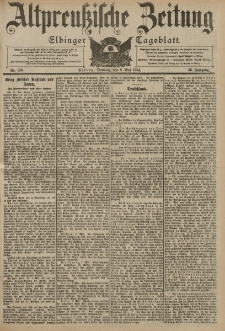 Altpreussische Zeitung, Nr. 109 Dienstag 10 Mai 1904, 56. Jahrgang
