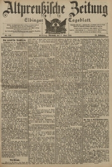 Altpreussische Zeitung, Nr. 110 Mittwoch 11 Mai 1904, 56. Jahrgang