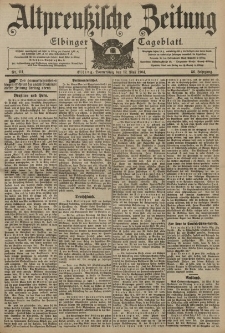 Altpreussische Zeitung, Nr. 111 Donnerstag 12 Mai 1904, 56. Jahrgang