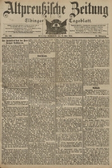 Altpreussische Zeitung, Nr. 112 Sonnabend 14 Mai 1904, 56. Jahrgang