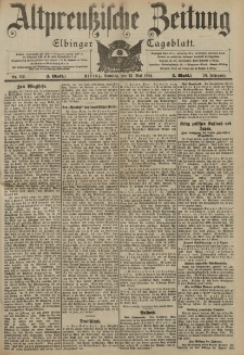 Altpreussische Zeitung, Nr. 119 Sonntag 22 Mai 1904, 56. Jahrgang