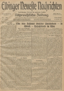 Elbinger Neueste Nachrichten, Nr. 285 Sonnabend 17 Oktober 1914 66. Jahrgang