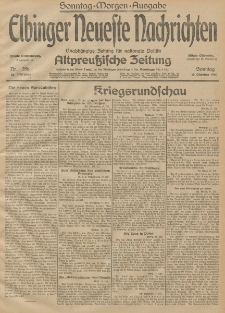 Elbinger Neueste Nachrichten, Nr. 286 Sonntag 18 Oktober 1914 66. Jahrgang