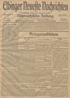 Elbinger Neueste Nachrichten, Nr. 288 Dienstag 20 Oktober 1914 66. Jahrgang