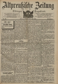Altpreussische Zeitung, Nr. 125 Dienstag 31 Mai 1904, 56. Jahrgang